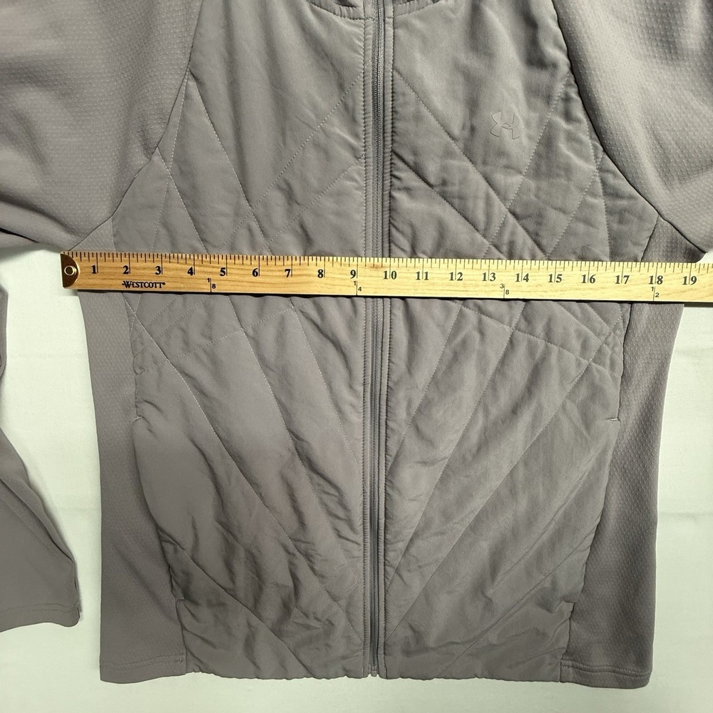 Under Armour Hooded Jacket Womens L Light Purple Quilted Hybrid‎ Full Zip - Picture 14 of 15